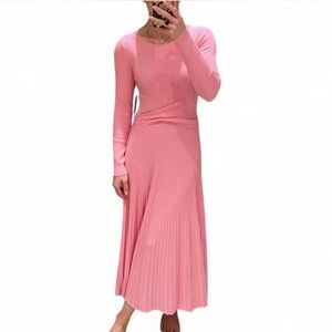 Anthropologie Pink Long Sleeve Dress